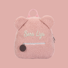Lade das Bild in den Galerie-Viewer, Teddy Rucksack mit Namen Children Travel Bear Shaped Shoulder Backpack - Bestickt