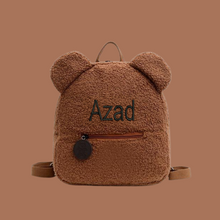 Lade das Bild in den Galerie-Viewer, Teddy Rucksack mit Namen Children Travel Bear Shaped Shoulder Backpack - Bestickt
