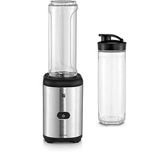 Lade das Bild in den Galerie-Viewer, WMF Kult X Mix & Go Mini Smoothie Maker, Standmixer, Blender elektrisch, Shake Mixer 300 Watt, Tritan-Kunststoff Flasche, Silber