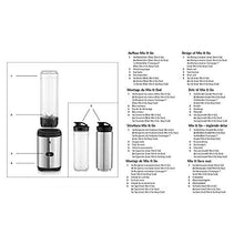 Lade das Bild in den Galerie-Viewer, WMF Kult X Mix & Go Mini Smoothie Maker, Standmixer, Blender elektrisch, Shake Mixer 300 Watt, Tritan-Kunststoff Flasche, Silber