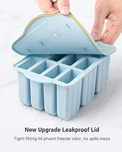 Lade das Bild in den Galerie-Viewer, Eisformen Silikon,MEETRUE 13 Eis am Stiel Formen Silikon Eisformen Wiederverwendbar Popsicle Formen Leicht zu lösende BPA-freie Eis-Pop-Hersteller für Kinder und Erwachsene Eisformen DIY Popsicle,Blau