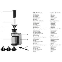 Lade das Bild in den Galerie-Viewer, WMF Kult X Gemüsenudeln Spiralschneider elektrisch, Zoodle Maker, Zucchini Nudeln Schneider, 3 Schneideinsätze und Auffangbehälter