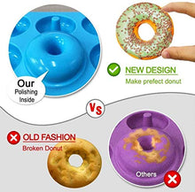 Load image into Gallery viewer, 2 Stück Silikon Donut Formen, 6 Hohlraum A ntihaft-Safe Silikon Donut Backform Hitzebeständigkeit Backblech Gelten -40 bis 230 Grad gut zum Machen Kekse, Bagels, Muffins.