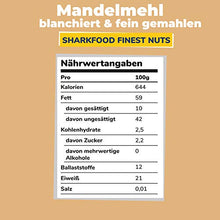 Lade das Bild in den Galerie-Viewer, Premium Mandelmehl 1 KG - fein gemahlen, naturbelassen & nicht entölt, aus blanchierten Mandeln (weiß) - Low Carb & Keto geeignet - Vollfett zum Backen & Kochen - 1000 g