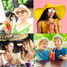 Lade das Bild in den Galerie-Viewer, 8 Stück Glasstrohhalme Glas Wiederverwendbar Trinkhalme Umweltfreundlich Trinkhalme aus Glas mit 2 Reinigungsbürsten Transparent Länge 20cm Perfekt für alle Getränke Milch (Gebogen)