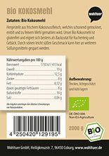 Load image into Gallery viewer, Wohltuer Bio Kokosmehl | Bio Kokos Mehl | Glutenfrei, nährstoffreich & vegan | vielseitiges Lebensmittel in geprüfter Bio-Qualität (2000g)