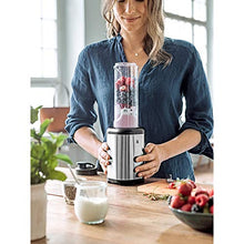 Lade das Bild in den Galerie-Viewer, WMF Kult X Mix & Go Mini Smoothie Maker, Standmixer, Blender elektrisch, Shake Mixer 300 Watt, Tritan-Kunststoff Flasche, Silber