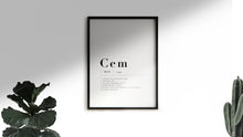 Lade das Bild in den Galerie-Viewer, Minimalistisches Typografieposter mit Name und Bedeutung No.1