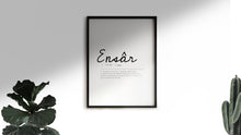 Lade das Bild in den Galerie-Viewer, Minimalistisches Typografieposter mit Name und Bedeutung No. 3