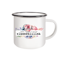 Lade das Bild in den Galerie-Viewer, Elhamdülillah Becher - personalisierte Pärchen Tasse - Emaille Tasse Elhamdulillah