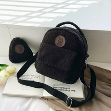 Load image into Gallery viewer, 2in1 cute Travel Shopping Bag Backpacks Crossbody Bag with cute Portemonnaie - personalized