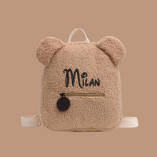 Lade das Bild in den Galerie-Viewer, Teddy Rucksack mit Namen Kindergarten Tasche Children Travel Shopping Bag Backpacks Bear Shaped - Bestickt
