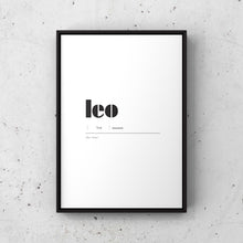 Lade das Bild in den Galerie-Viewer, Minimalistisches Typografieposter mit Name und Bedeutung No. 4