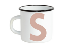 Load image into Gallery viewer, Kinder Becher mit süßem Regenbogen - personalisiert - Emaille Tasse