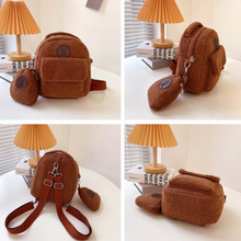 Load image into Gallery viewer, 2in1 cute Travel Shopping Bag Backpacks Crossbody Bag with cute Portemonnaie - personalized