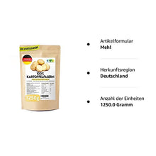 Lade das Bild in den Galerie-Viewer, Kartoffelfasern 1250g XXL Vorteilspack Kartoffelfaser aus deutschen Kartoffeln I kontrolliert und abgefüllt in Deutschland I Kartoffelmehl Kartoffelfasermehl 1,25kg
